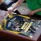 Personalised North Queensland Cowboys Mascot Rugby Puzzle Townsville Cityscape Athletic Graphic Print