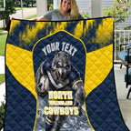 Personalised North Queensland Cowboys Mascot Rugby Quilt Townsville Cityscape Athletic Graphic Print