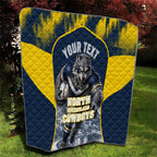 Personalised North Queensland Cowboys Mascot Rugby Quilt Townsville Cityscape Athletic Graphic Print