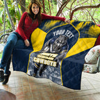 Personalised North Queensland Cowboys Mascot Rugby Quilt Townsville Cityscape Athletic Graphic Print