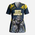 Personalised North Queensland Cowboys Mascot Rugby Scrub Top Townsville Cityscape Athletic Graphic Print