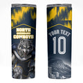 Personalised North Queensland Cowboys Mascot Rugby Skinny Tumbler Townsville Cityscape Athletic Graphic Print