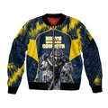 Personalised North Queensland Cowboys Mascot Rugby Sleeve Zip Bomber Jacket Townsville Cityscape Athletic Graphic Print