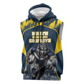 Personalised North Queensland Cowboys Mascot Rugby Sleeveless Zip Hoodie Townsville Cityscape Athletic Graphic Print