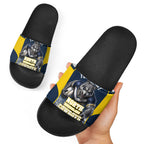 Personalised North Queensland Cowboys Mascot Rugby Slide Sandals Townsville Cityscape Athletic Graphic Print