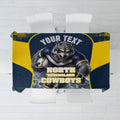 Personalised North Queensland Cowboys Mascot Rugby Tablecloth Townsville Cityscape Athletic Graphic Print