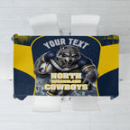 Personalised North Queensland Cowboys Mascot Rugby Tablecloth Townsville Cityscape Athletic Graphic Print
