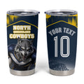 Personalised North Queensland Cowboys Mascot Rugby Tumbler Cup Townsville Cityscape Athletic Graphic Print