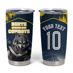 Personalised North Queensland Cowboys Mascot Rugby Tumbler Cup Townsville Cityscape Athletic Graphic Print