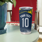 Personalised North Queensland Cowboys Mascot Rugby Tumbler Cup Townsville Cityscape Athletic Graphic Print