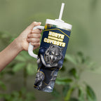 Personalised North Queensland Cowboys Mascot Rugby Tumbler With Handle Townsville Cityscape Athletic Graphic Print