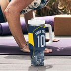 Personalised North Queensland Cowboys Mascot Rugby Tumbler With Handle Townsville Cityscape Athletic Graphic Print