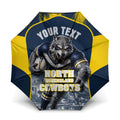 Personalised North Queensland Cowboys Mascot Rugby Umbrella Townsville Cityscape Athletic Graphic Print