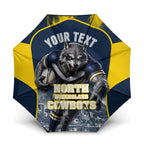 Personalised North Queensland Cowboys Mascot Rugby Umbrella Townsville Cityscape Athletic Graphic Print