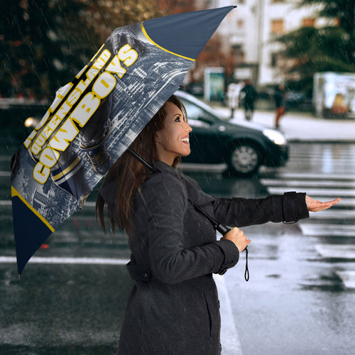 Personalised North Queensland Cowboys Mascot Rugby Umbrella Townsville Cityscape Athletic Graphic Print