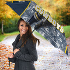 Personalised North Queensland Cowboys Mascot Rugby Umbrella Townsville Cityscape Athletic Graphic Print