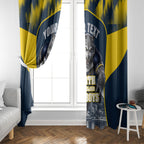 Personalised North Queensland Cowboys Mascot Rugby Window Curtain Townsville Cityscape Athletic Graphic Print