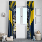 Personalised North Queensland Cowboys Mascot Rugby Window Curtain Townsville Cityscape Athletic Graphic Print