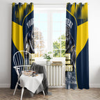 Personalised North Queensland Cowboys Mascot Rugby Window Curtain Townsville Cityscape Athletic Graphic Print