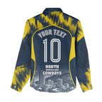 Personalised North Queensland Cowboys Mascot Rugby Women Casual Shirt Townsville Cityscape Athletic Graphic Print