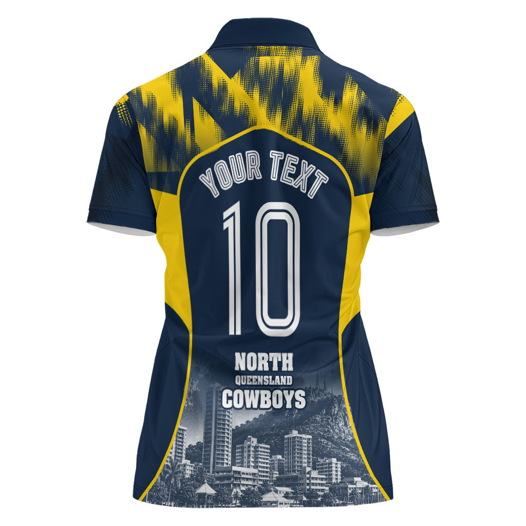 Personalised North Queensland Cowboys Mascot Rugby Women Polo Shirt Townsville Cityscape Athletic Graphic Print