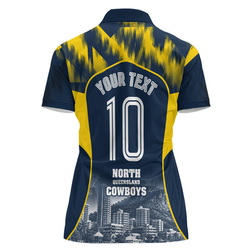 Personalised North Queensland Cowboys Mascot Rugby Women Polo Shirt Townsville Cityscape Athletic Graphic Print
