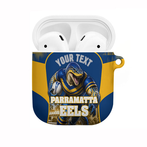 Personalised Parramatta Eels Mascot Rugby AirPods Case Parramatta Cityscape Athletic Graphic Print