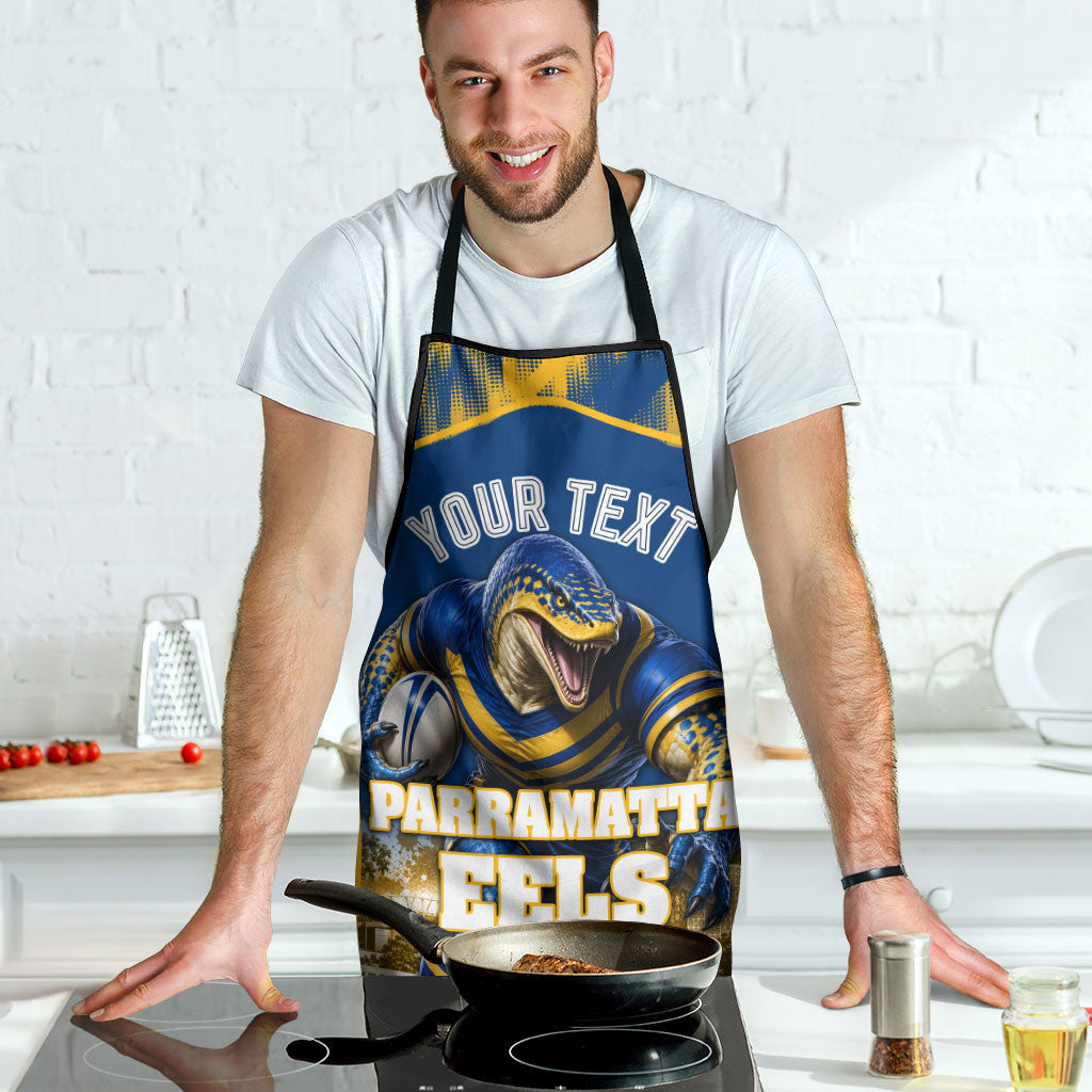 Personalised Parramatta Eels Mascot Rugby Apron Parramatta Cityscape Athletic Graphic Print