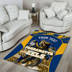 Personalised Parramatta Eels Mascot Rugby Area Rug Parramatta Cityscape Athletic Graphic Print