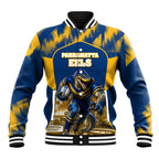 Personalised Parramatta Eels Mascot Rugby Baseball Jacket Parramatta Cityscape Athletic Graphic Print