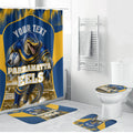 Personalised Parramatta Eels Mascot Rugby Bathroom Set Parramatta Cityscape Athletic Graphic Print
