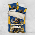 Personalised Parramatta Eels Mascot Rugby Bedding Set Parramatta Cityscape Athletic Graphic Print
