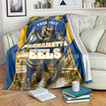 Personalised Parramatta Eels Mascot Rugby Blanket Parramatta Cityscape Athletic Graphic Print