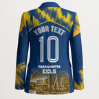Personalised Parramatta Eels Mascot Rugby Blazer Parramatta Cityscape Athletic Graphic Print