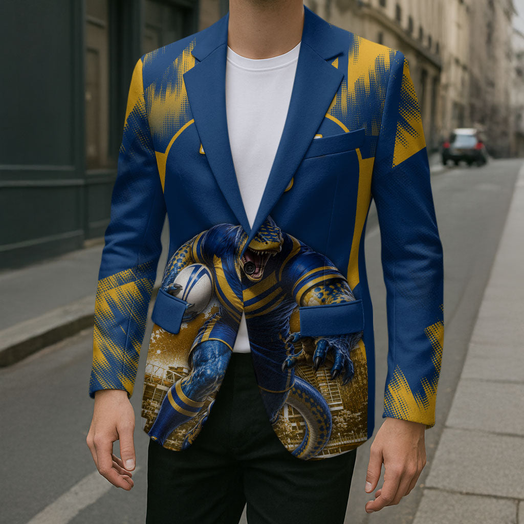 Personalised Parramatta Eels Mascot Rugby Blazer Parramatta Cityscape Athletic Graphic Print