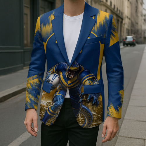 Personalised Parramatta Eels Mascot Rugby Blazer Parramatta Cityscape Athletic Graphic Print