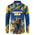 Personalised Parramatta Eels Mascot Rugby Button Sweatshirt Parramatta Cityscape Athletic Graphic Print