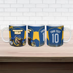 Personalised Parramatta Eels Mascot Rugby Ceramic Mug Parramatta Cityscape Athletic Graphic Print