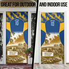 Personalised Parramatta Eels Mascot Rugby Door Cover Parramatta Cityscape Athletic Graphic Print