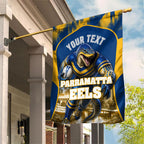 Personalised Parramatta Eels Mascot Rugby Garden Flag Parramatta Cityscape Athletic Graphic Print