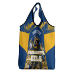 Personalised Parramatta Eels Mascot Rugby Grocery Bag Parramatta Cityscape Athletic Graphic Print