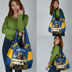 Personalised Parramatta Eels Mascot Rugby Grocery Bag Parramatta Cityscape Athletic Graphic Print