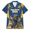 Personalised Parramatta Eels Mascot Rugby Hawaiian Shirt Parramatta Cityscape Athletic Graphic Print