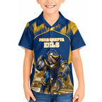 Personalised Parramatta Eels Mascot Rugby Hawaiian Shirt Parramatta Cityscape Athletic Graphic Print