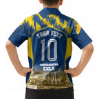Personalised Parramatta Eels Mascot Rugby Hawaiian Shirt Parramatta Cityscape Athletic Graphic Print