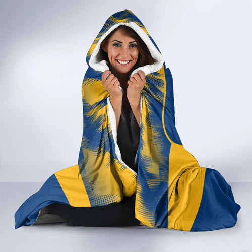 Personalised Parramatta Eels Mascot Rugby Hooded Blanket Parramatta Cityscape Athletic Graphic Print