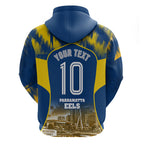 Personalised Parramatta Eels Mascot Rugby Hoodie Parramatta Cityscape Athletic Graphic Print