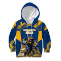 Personalised Parramatta Eels Mascot Rugby Kid Hoodie Parramatta Cityscape Athletic Graphic Print