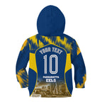 Personalised Parramatta Eels Mascot Rugby Kid Hoodie Parramatta Cityscape Athletic Graphic Print