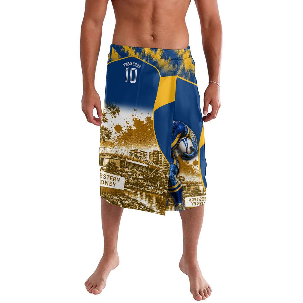 Personalised Parramatta Eels Mascot Rugby Lavalava Parramatta Cityscape Athletic Graphic Print